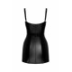 Платье Noir Handmade F320 Starlet, 3XL, под латекс, мини, молния по всей длине, кольцо на поясе