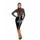 Платье с кружевным топом Noir Handmade F228 Midi dress with soft lace top, L, мокрый эффект