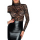 Платье с кружевным топом Noir Handmade F228 Midi dress with soft lace top, L, мокрый эффект