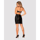 Платье под змеиную кожу Obsessive Vivianty dress черное XS/S