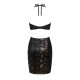 Платье под змеиную кожу Obsessive Vivianty dress черное XS/S