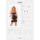 Платье под змеиную кожу Obsessive Vivianty dress черное XS/S