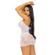 Сукня-сітка зі стразами Leg Avenue Rhinestone halter mini dress відкрита спина, White one size