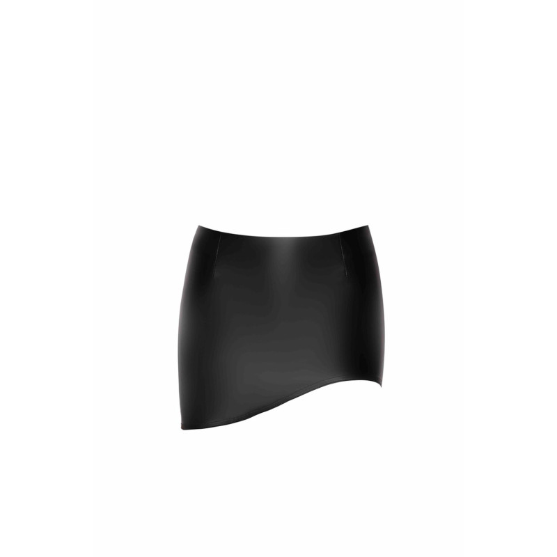 Юбка Noir Handmade F305 Legacy, XL, black, мини, под латекс, асимметричный крой