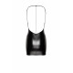 Платье Noir Handmade F307 Mirage, S, black, мини, под латекс, открытая спина, декор из стразов