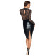 Платье с кружевным топом Noir Handmade F228 Midi dress with soft lace top, M, мокрый эффект