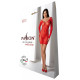 Полупрозрачное мини-платье Passion BS101 One Size, red, рукава-митенки