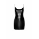 Платье Noir Handmade F307 Mirage, S, black, мини, под латекс, открытая спина, декор из стразов