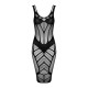 Напівпрозора сукня міді Obsessive D609 dress чорна S/M/L
