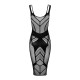Напівпрозора сукня міді Obsessive D609 dress чорна S/M/L