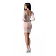 Полупрозрачное мини-платье Passion BS101 One Size, white, рукава-митенки