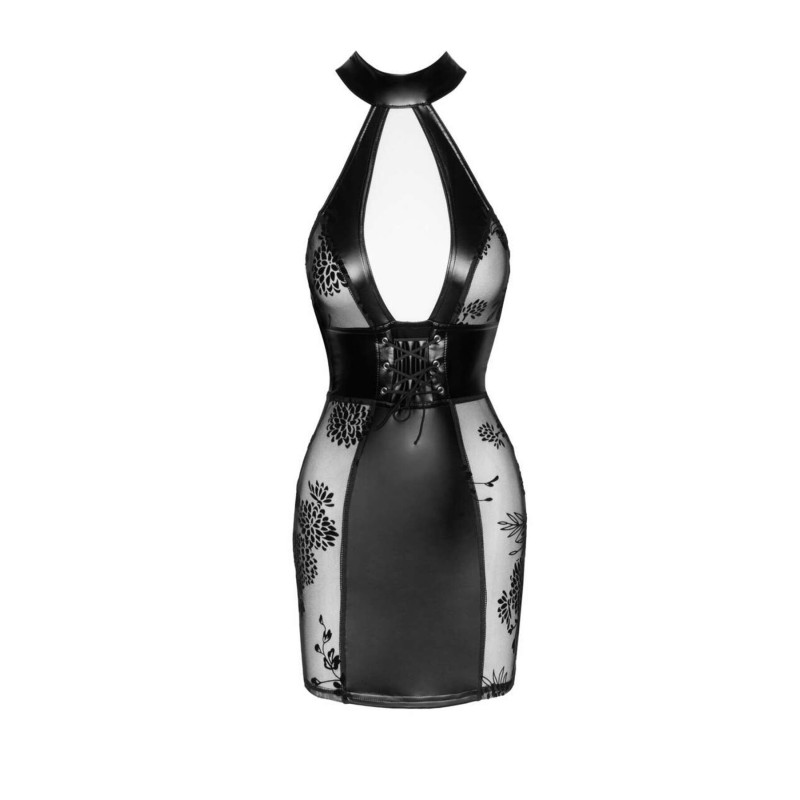 Платье Noir Handmade F238 Short tulle dress with powerwetlook inserts, S