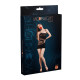 Мінісукня на одне плече Moonlight Model 12 Black XS-L, вертикальна бахрома