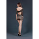Мінісукня Moonlight Model 07 Black XS-L, глибоке декольте, відкрита спинка