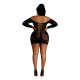 Сукня-бодістокінг Moonlight Plus Model 07 Black XL-XXXL, довгий рукав