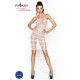 Платье Passion BS033 white, платье-сетка на бретелях, прозрачное