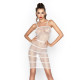 Платье Passion BS033 white, платье-сетка на бретелях, прозрачное