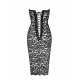 Платье Noir Handmade F301 Catalyst, S, black, миди, кружево, открытые плечи, шнуровка на спине