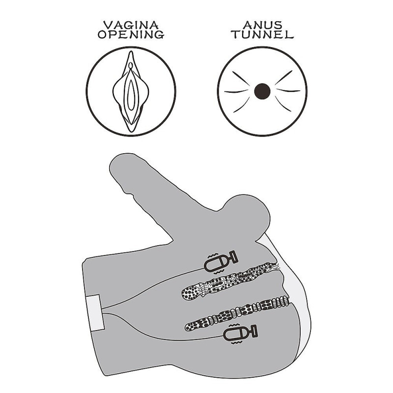 Мастурбатор LoveToy Streetgirl's Dual Motor Sensation Pulse With Dildo