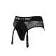 Кружевные трусы для страпона с подвязками для чулок Strap-On-Me DIVA HARNESS L