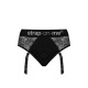 Кружевные трусы для страпона с подвязками для чулок Strap-On-Me DIVA HARNESS L