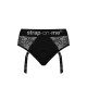 Кружевные трусы для страпона с подвязками для чулок Strap-On-Me DIVA HARNESS S