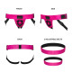 Труси для страпона Strap-On-Me Leatherette Harness Curious Fuchsia