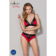 Трусики с широкой резинкой и кружевом Passion PS001 PANTIES XL, red-black