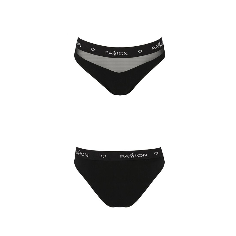 Трусики с прозрачной вставкой Passion PS006 PANTIES M, black