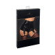 Шортики Noir Handmade F325 Glam, XXL, black, винил, высокая талия, крепления для чулок, с доступом