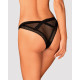 Кружевные трусики с заниженной талией Obsessive Estiqua panties черные XS/S