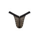 Кружевные трусики с заниженной талией Obsessive Estiqua panties черные XS/S