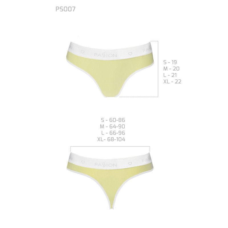 Спортивные трусики-стринги Passion PS007 PANTIES XL, yellow