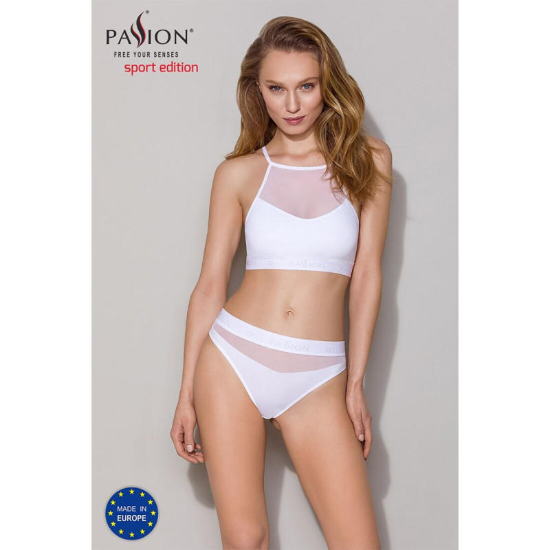 Трусики с прозрачной вставкой Passion PS006 PANTIES M, white