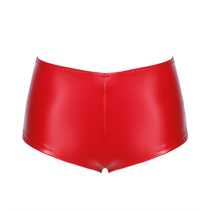 Шорты Noir Handmade F356 Red powerwetlook shorts - L