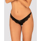 Полупрозрачные трусики с подвеской Obsessive Ivannes panties черные S/M