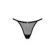 Прозрачные стринги с кружевом Obsessive Celia Noir thong черные XS/S