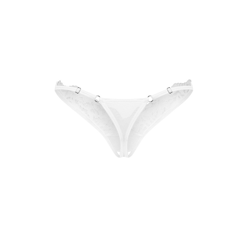 Трусики Obsessive Arrowel White crotchless thong S/M
