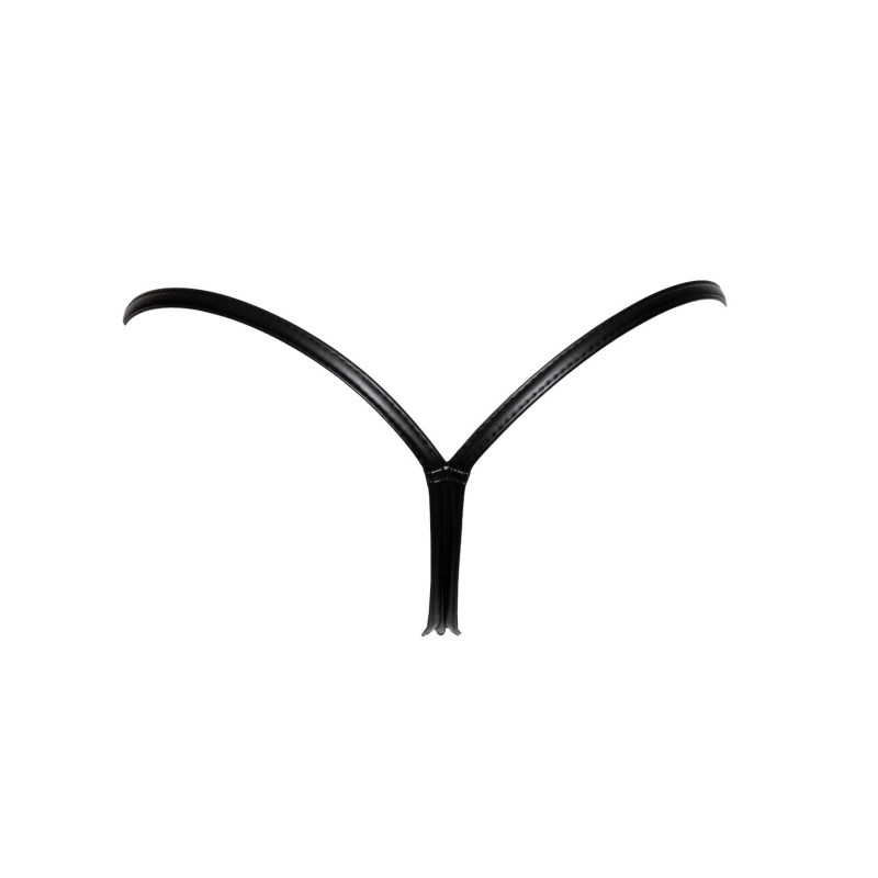 Трусики с мокрым эффектом Noir Handmade P008 Powerwetlook panty with gold clasp, 3XL, на застежках