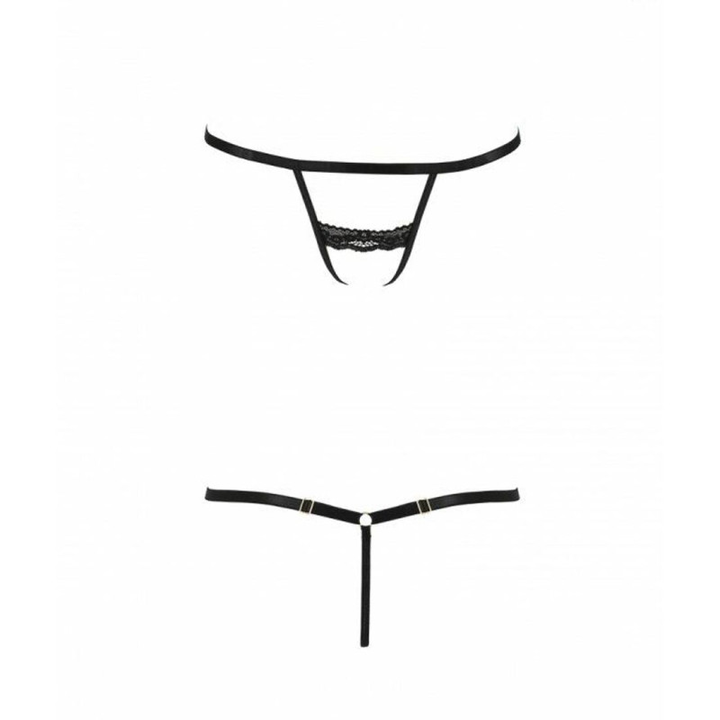 Трусики стрепы Passion Exclusive Shelly Thong black L/XL