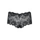 Кружевные трусики-шортики Obsessive Idillia shorties black L/XL