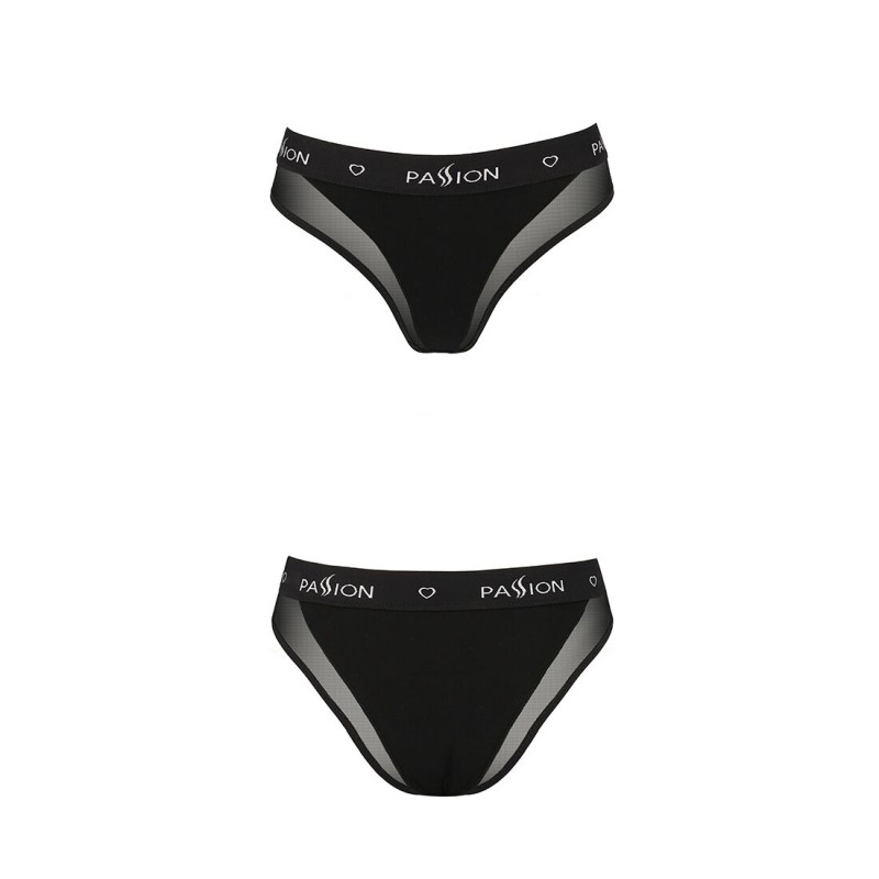 Трусики с прозрачной вставкой Passion PS002 PANTIES XL, black