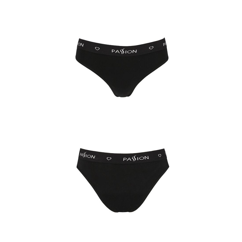 Трусики-слипы из хлопка с эластаном Passion PS004 PANTIES M, black