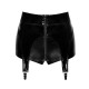 Шортики Noir Handmade F325 Glam, M, black, винил, высокая талия, крепления для чулок, с доступом