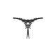 Прозорі стрінги з доступом Obsessive Celia Noir crotchless thong чорні XS/S
