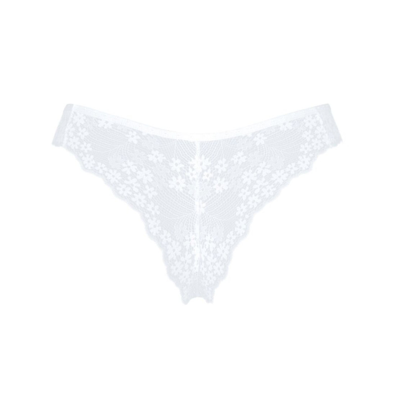 Полупрозрачные трусики Obsessive Heavenlly panties белые XS/S