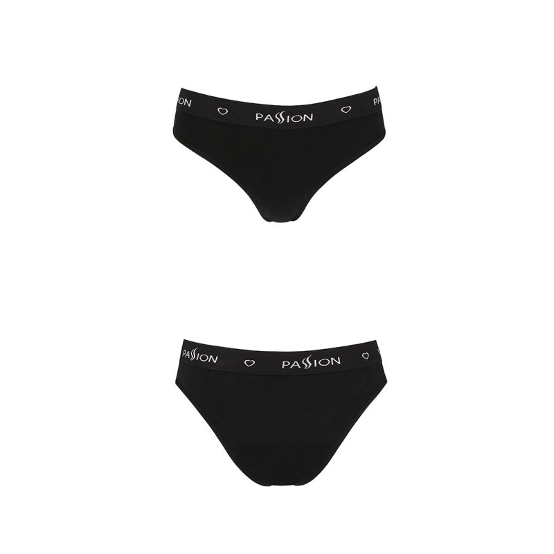 Трусики-слипы из хлопка с эластаном Passion PS004 PANTIES L, black