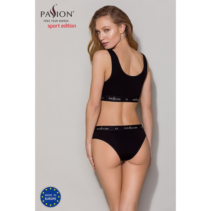 Трусики-слипы из хлопка с эластаном Passion PS004 PANTIES L, black