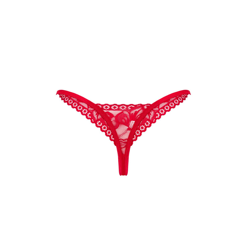 Стрінги Obsessive Lacelove thong червоні M/L