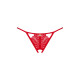 Трусики с доступом Obsessive Ingridia crotchless thong XS/S, красные
